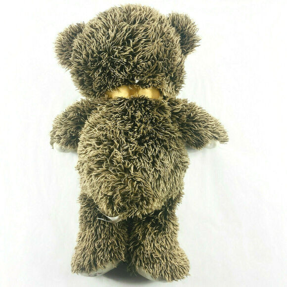 FAO Schwarz Teddy Bear Plush Brown With Bow Tie 17 Inches Long - Picture 3 of 4